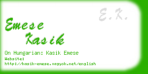 emese kasik business card